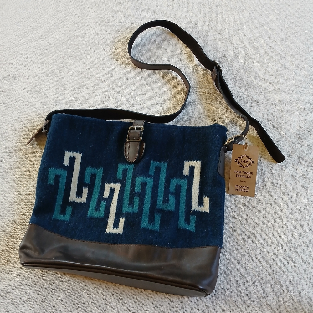 mzfairtrade ♡ wool bag aztec mexico messenger bag desert boho eco